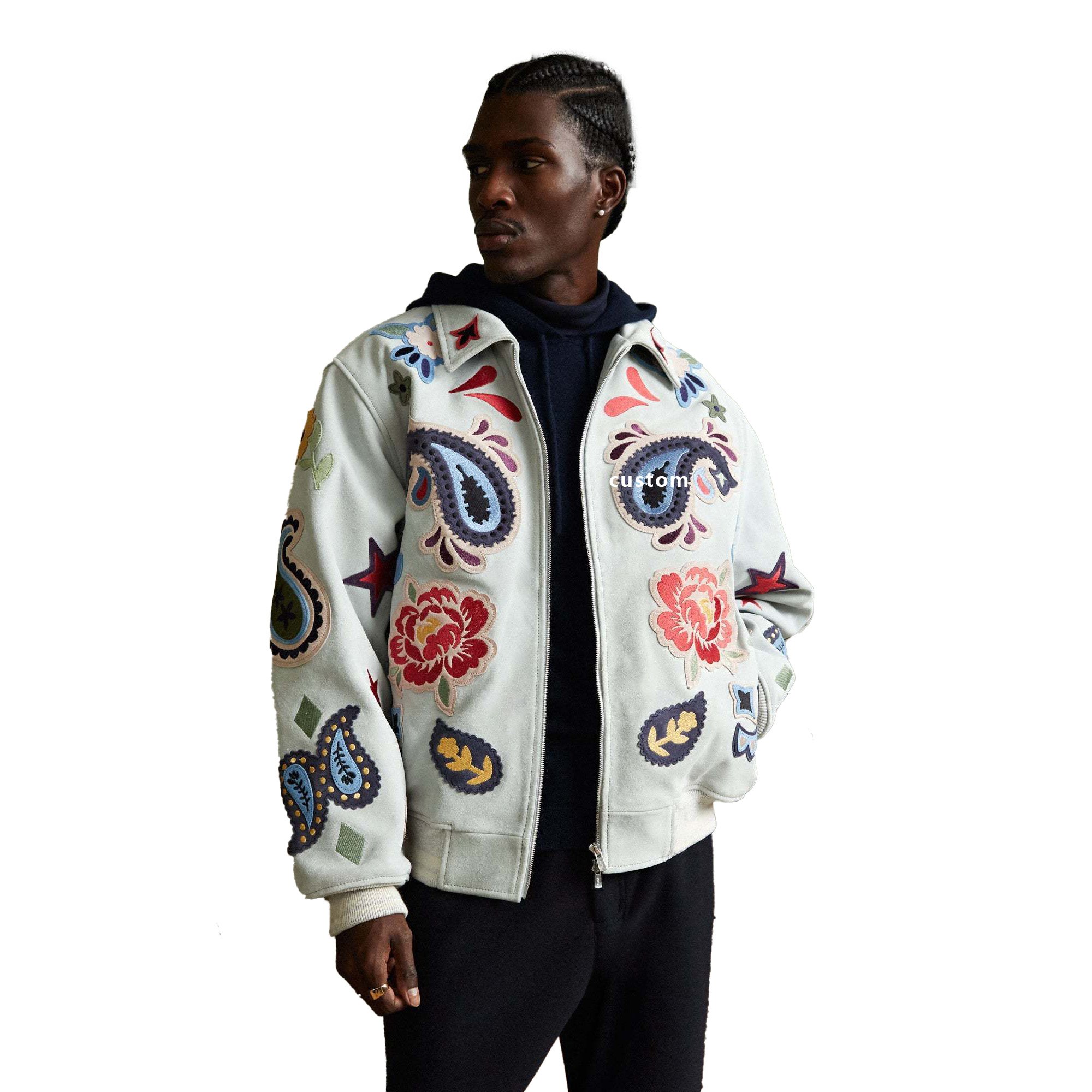 Wholesale new arrivals high quality autumn/winter thick warm embroidered patch cardigan streetwear coat men's jacket
