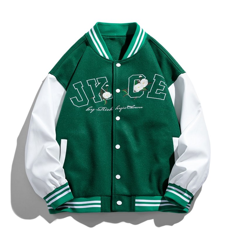 Faux Wool PU Sleeve Chenille Embroidery Mens Letterman Varsity Bomber Jacket Custom Baseball College Jacket Chaqueta para hombre