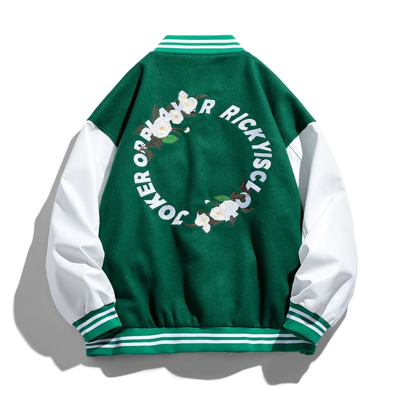 Faux Wool PU Sleeve Chenille Embroidery Mens Letterman Varsity Bomber Jacket Custom Baseball College Jacket Chaqueta para hombre
