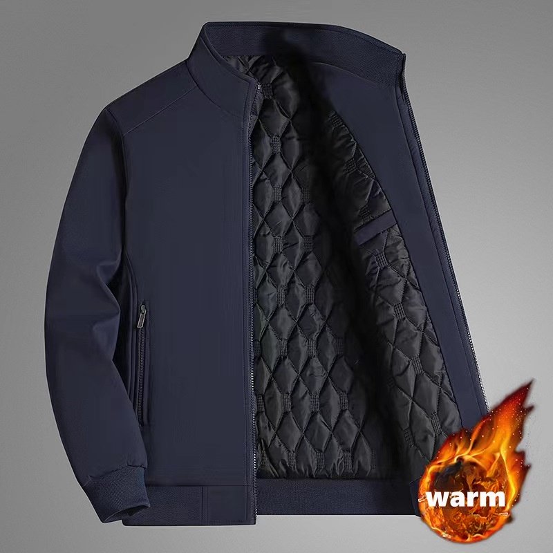 2024 Fashion thick Anti-Shrink warm windbreak jacket breathable plus size men's jackets logo customize jacket for men