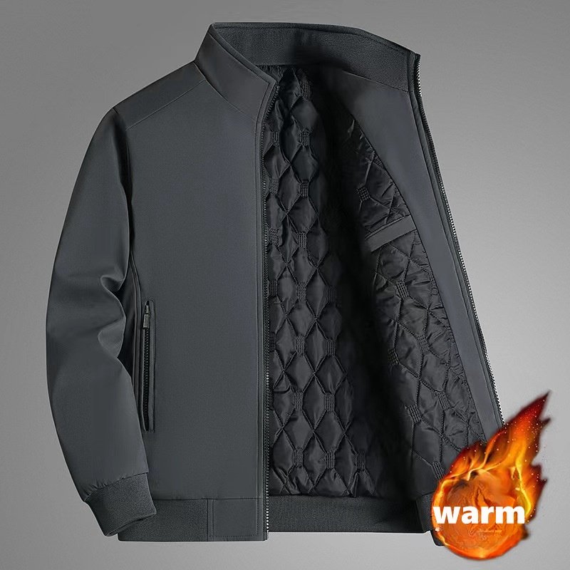2024 Fashion thick Anti-Shrink warm windbreak jacket breathable plus size men's jackets logo customize jacket for men