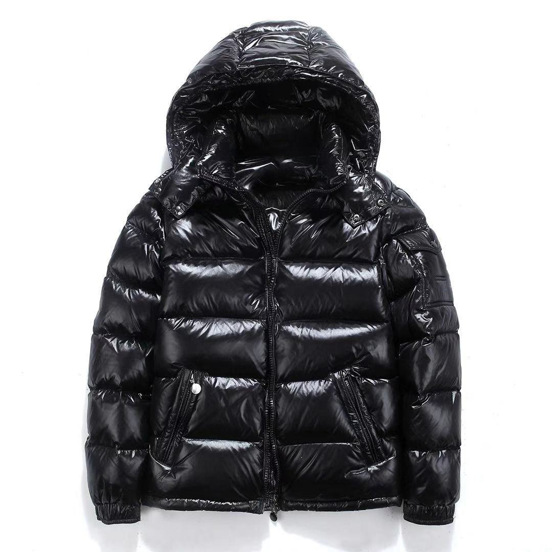 Down Coat Men's Bright Face Trend Hooded Short Thick Winter Bomber Shiny Puffer Men's hip hop skateboard Jacket