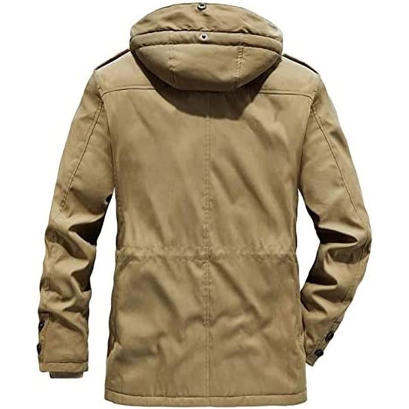 FREE SAMPLE Men' s Casual Outdoor Coats Winter Fleece Warm Padded Parka Jackets Man Hooded Windproof Snowsuits