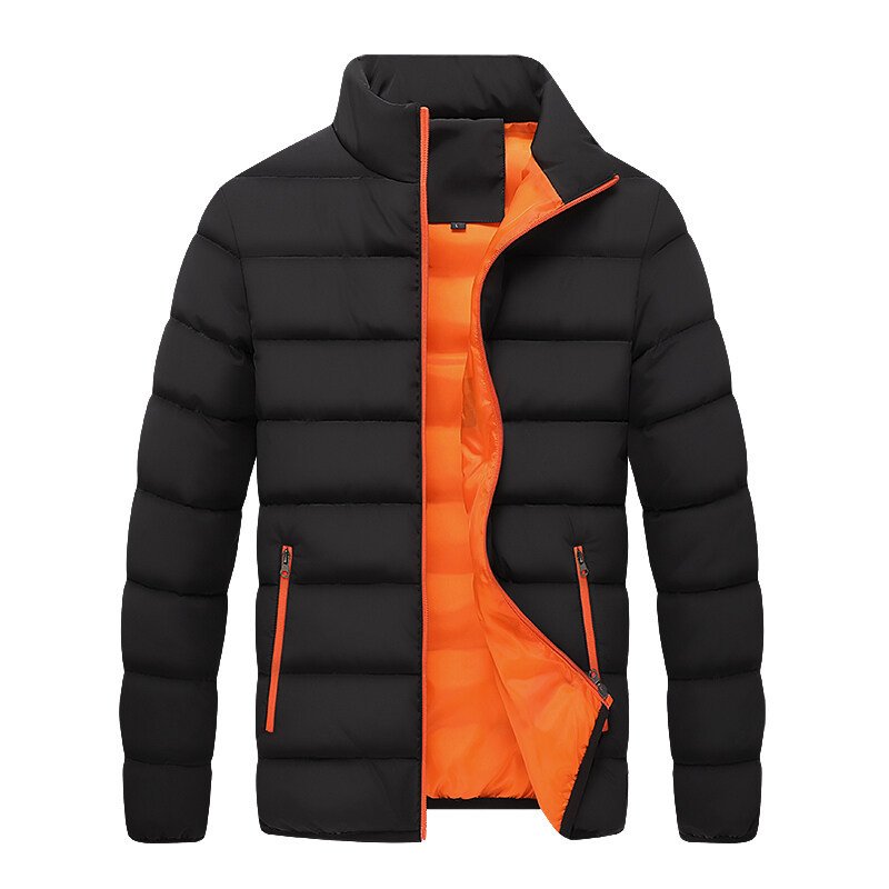 Autumn/Winter Men'S Custom Logo Outdoor Zipper Waterproof Stand-Up Collar Warm Men'S Street Jacket