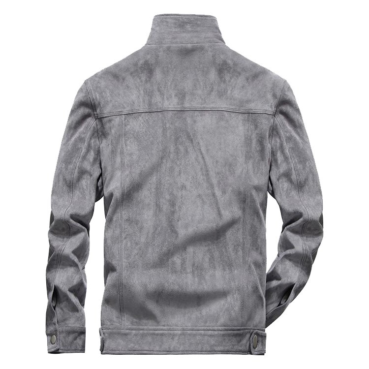Hot Sale Plus Size Men's Suede Jacket Autumn Vintage Cargo Jacket Custom Leather Jacket for Men