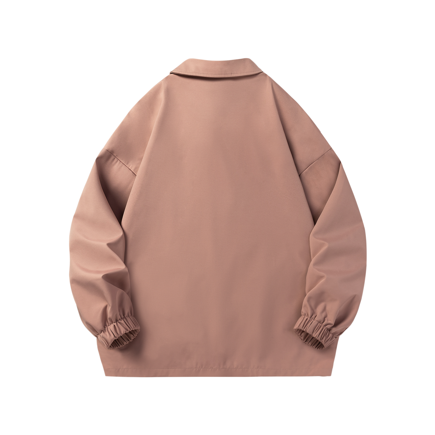Polyester Solid Color Mens Coach Jacket Turnover Collar Man Spring Shirt Jacket Streetwear Casual Fashion Windbreaker Jacket