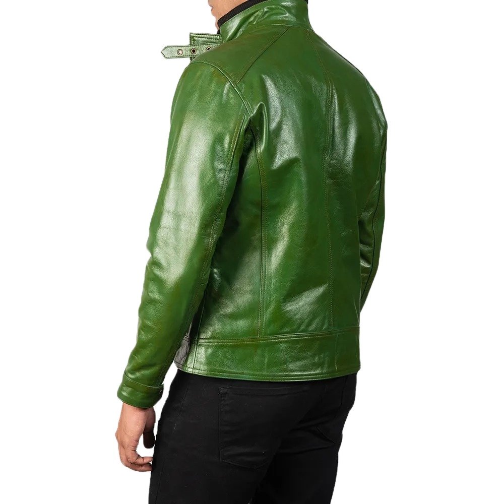 High-Quality Leather Jackets Crafted for Ultimate Durability New Fashionable Men Leather jackets Green Color Men's Jackets