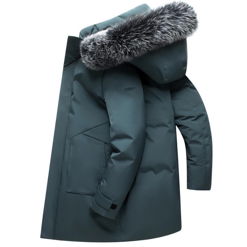 Men Down Jacket Custom High Quality Duck Down Coats Thick Warm Hooded Black Winter Puffer Jacket Plus Size Waterproof Men's