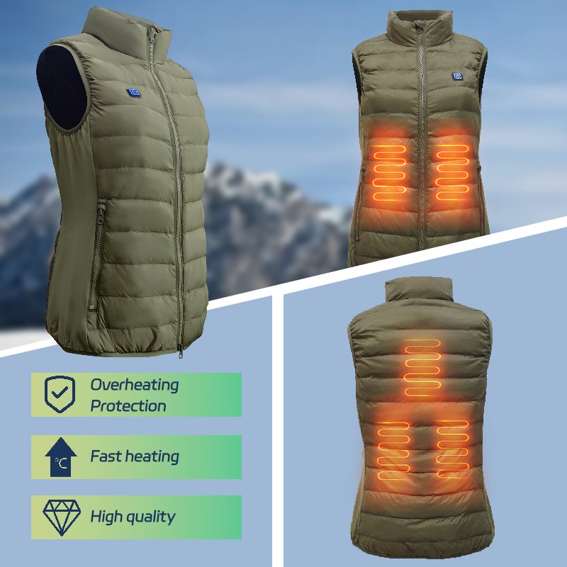 Usb Charging Battery Warmer Heated Vest Jacket With Custom Logo Waterproof Unisex Small Size Mens Women Heated Vest