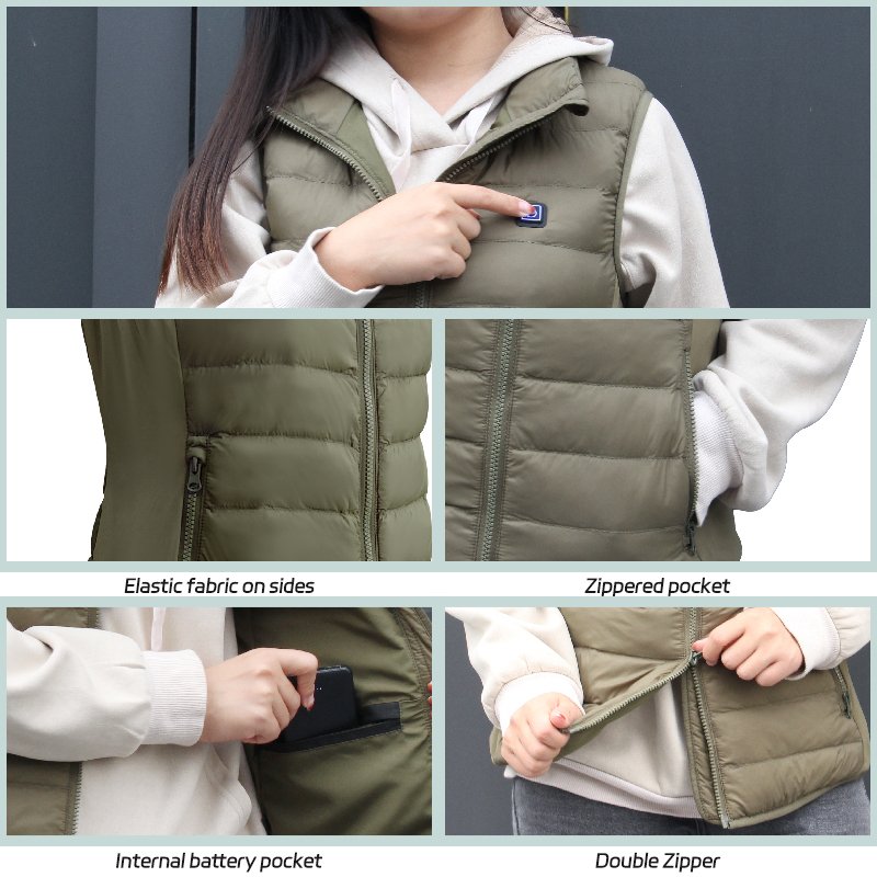 Usb Charging Battery Warmer Heated Vest Jacket With Custom Logo Waterproof Unisex Small Size Mens Women Heated Vest