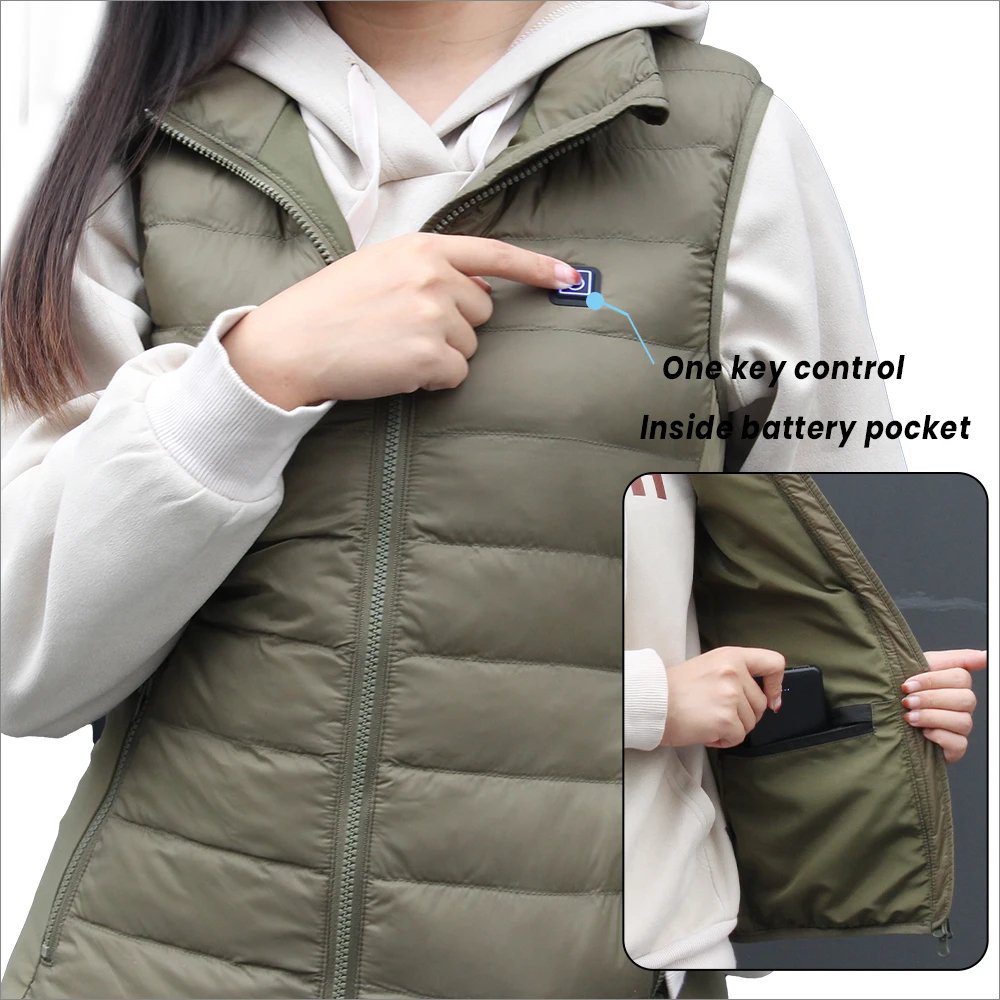 Usb Charging Battery Warmer Heated Vest Jacket With Custom Logo Waterproof Unisex Small Size Mens Women Heated Vest