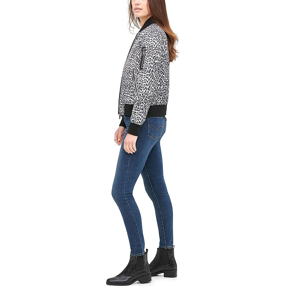 Wholesale Price Comfortable Black White Sublimated Bomber Jackets Stand Collar with Full Sleeves XL Size Cotton Filled Winter
