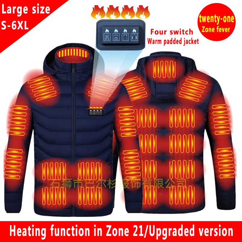 Warming Winter Intelligent 5V USB Heating Clothes Rechargeable Warm Electric Battery Cotton Men's Heated Down Jacket