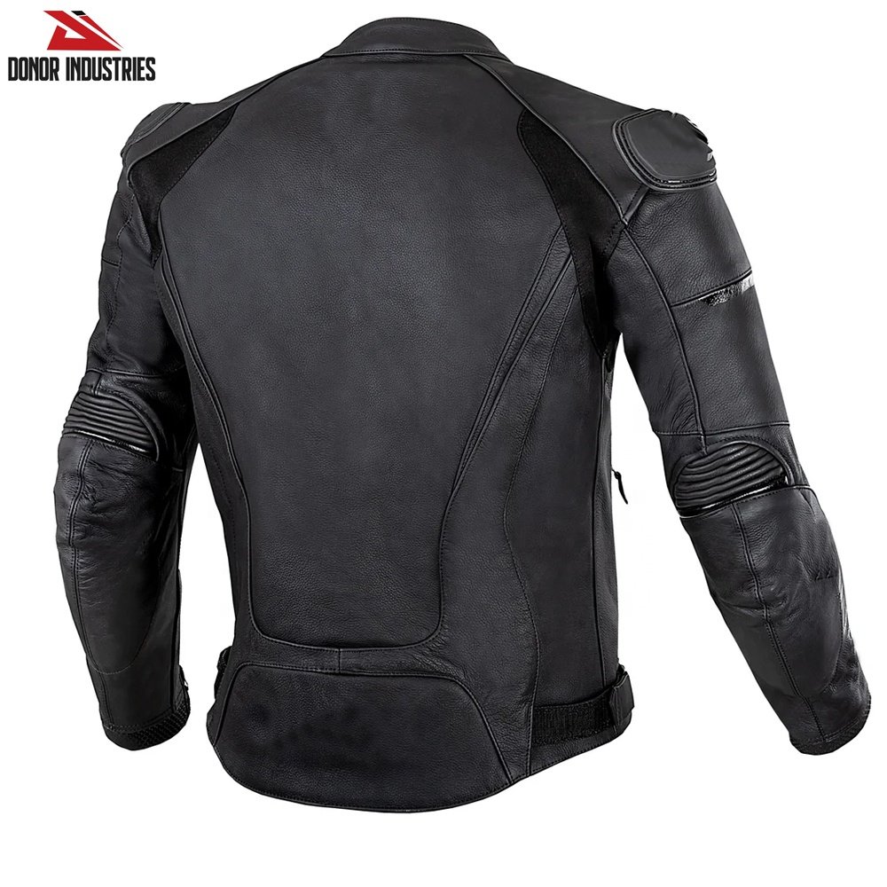 Fashionable Durable Windproof Motorbike Leather Jacket Men's Clothing With Competitive Price Racing Jacket By DONOR INDUSTRIES