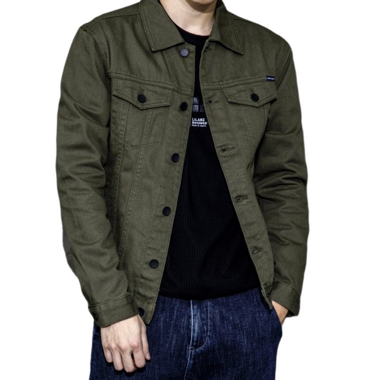 Autumn fashion denim coat jean mens black denim jacket in bulk wholesale hemp cotton men's jacket