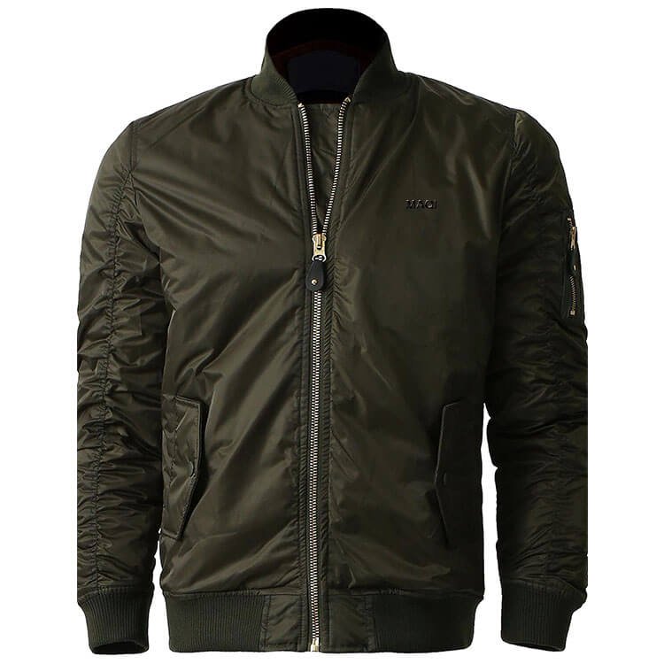 Wholesale OEM embroidery logo men's bomber jackets high quality casual streetwear water proof rib bomber jacket
