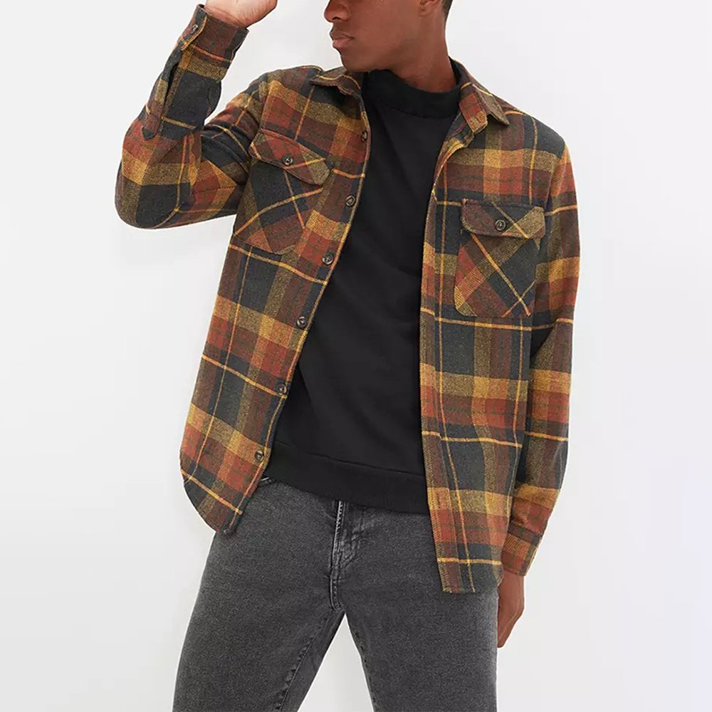 2023 Fashion Wholesale High-quality Professional Design Shirts Plaid Men's Flannel Shirt OEM Custom Soft Vintage Flannel Men shi