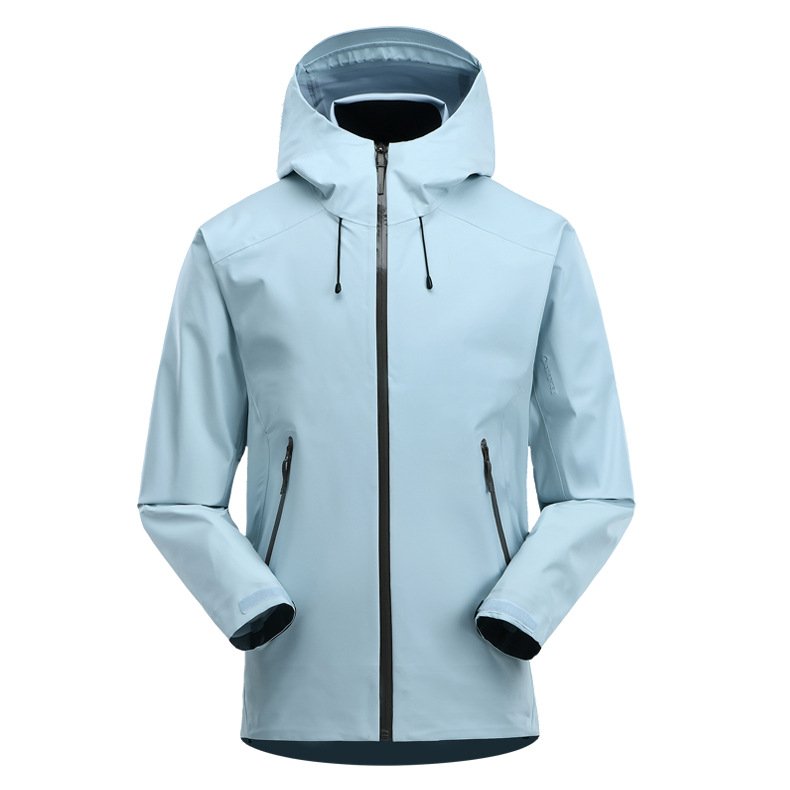 Custom Unisex Lightweight Insulated Waterproof Jacket Men's Women's Hard Shell Raincoat Windbreaker with Hood for Summer Anti-UV