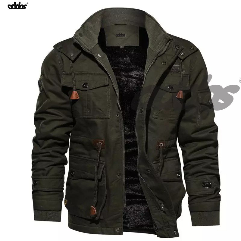 Custom Made High Quality Mens Pilot Jacket With Fur Lining Plus Thick Wash Outdoor Jackets For Men