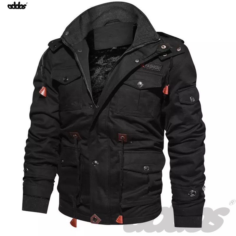Custom Made High Quality Mens Pilot Jacket With Fur Lining Plus Thick Wash Outdoor Jackets For Men