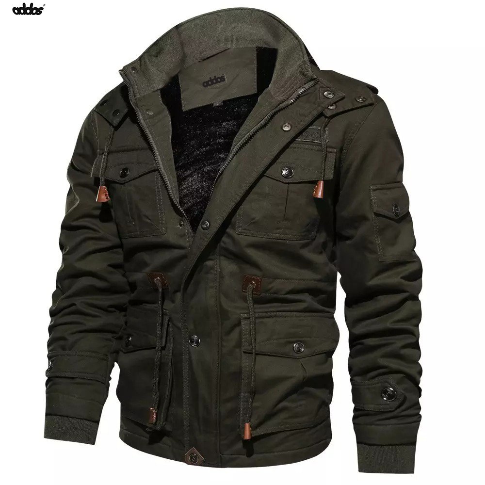 Custom Made High Quality Mens Pilot Jacket With Fur Lining Plus Thick Wash Outdoor Jackets For Men