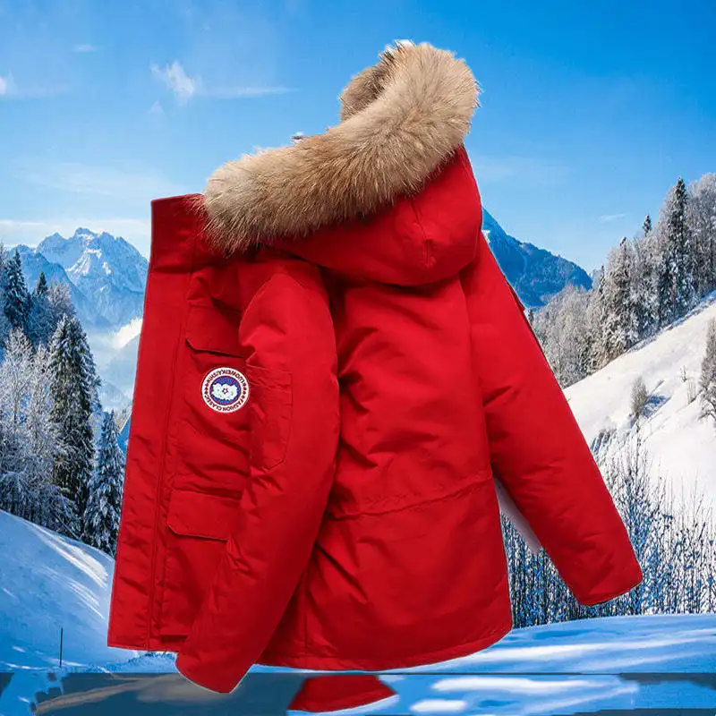 Canada style Custom men's goose down jacket Outdoor winter 1:1 quality jacket