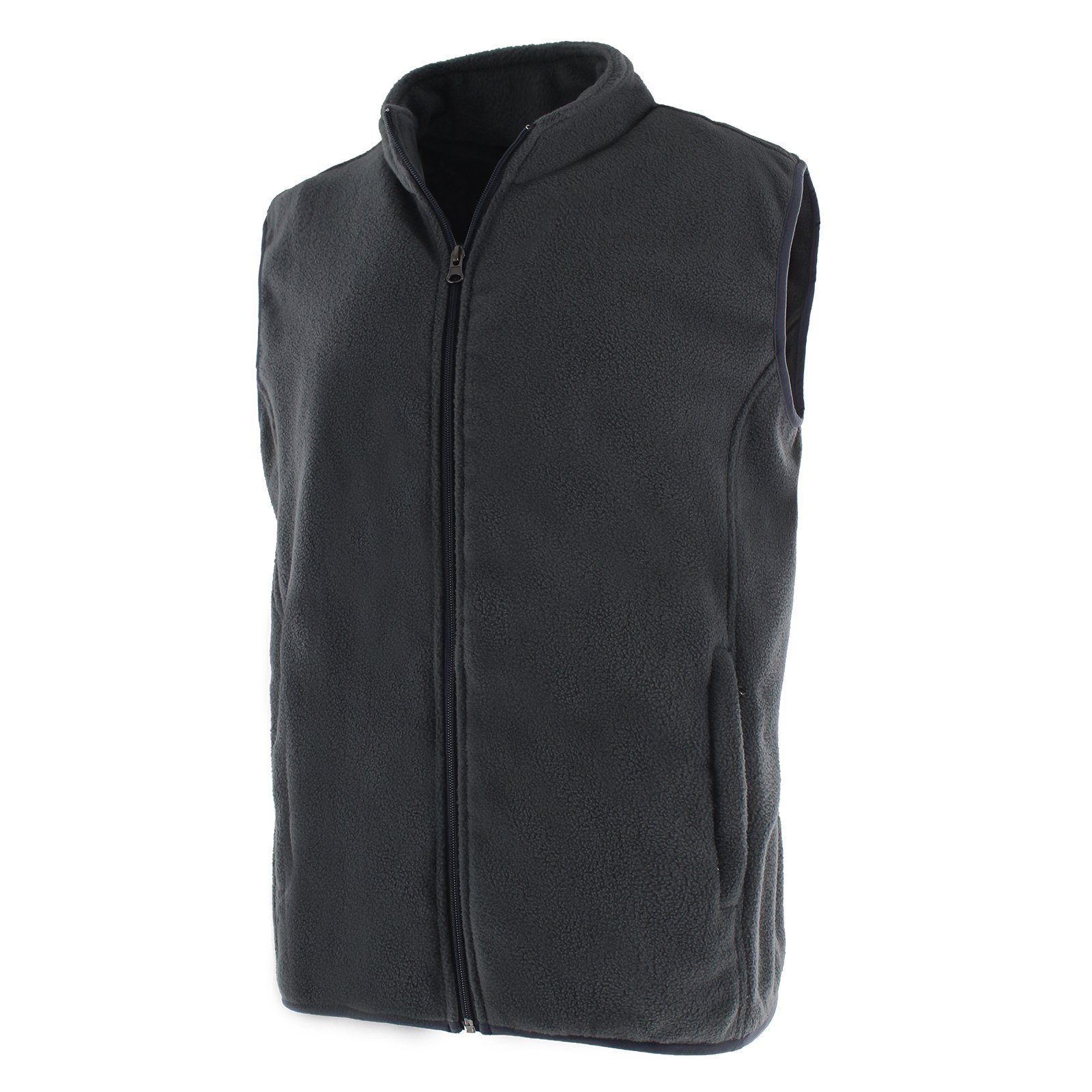 Men's Fleece Sports Vest Warm Zip Up Polar Outerwear with Zipper Pockets Sleeveless Jacket for Winter VE-03