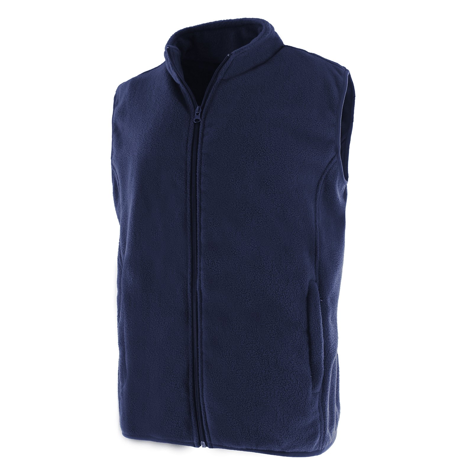 Men's Fleece Sports Vest Warm Zip Up Polar Outerwear with Zipper Pockets Sleeveless Jacket for Winter VE-03