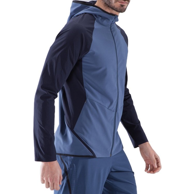 High Quality Custom LOGO Color Block Regular Fit Lightweight Running Men's Sports Jackets