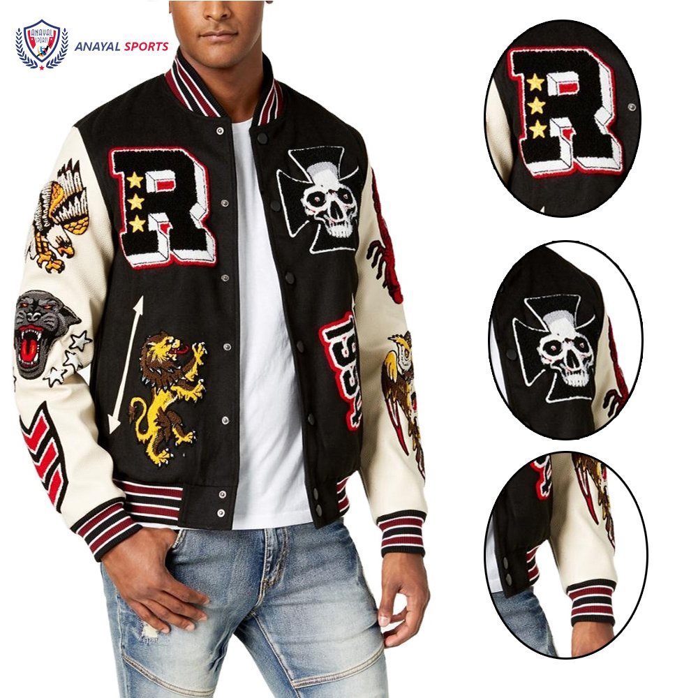 OEM High Quality Customized Best Stylish Fashionable Versity Jackets Low Pricing Patches Versity Jackets BY ANAYAL SPORTS