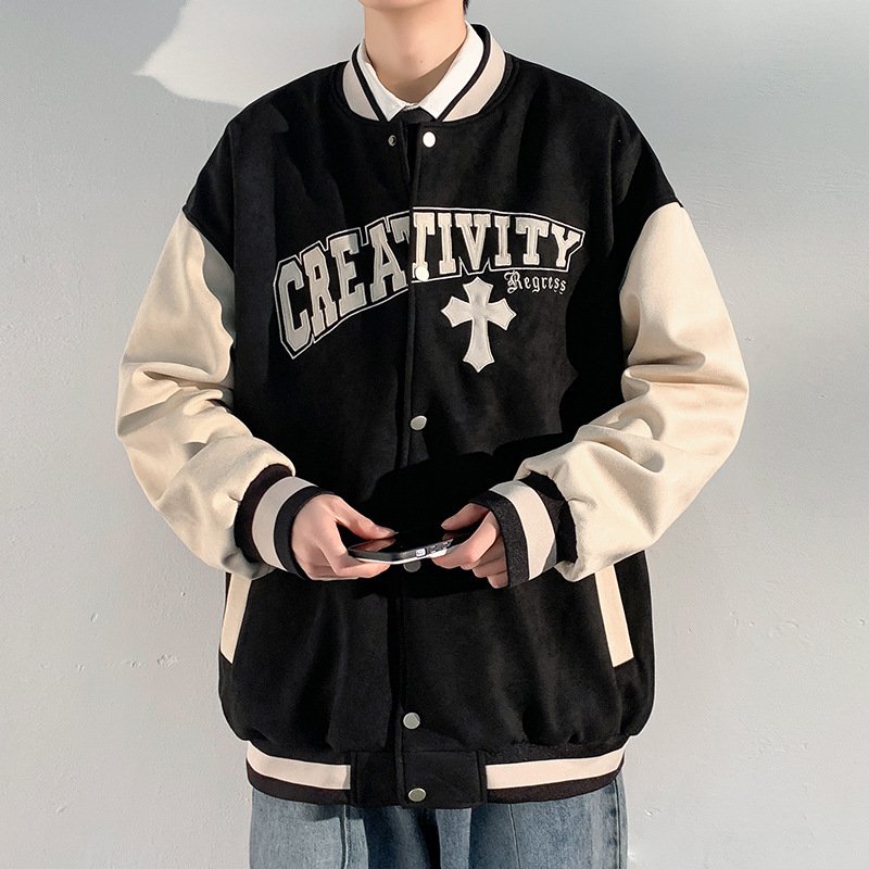 Fashion Design American Logo Customized Plain Baseball Jackets Cotton Custom Mens Satin Baseball men's jackets