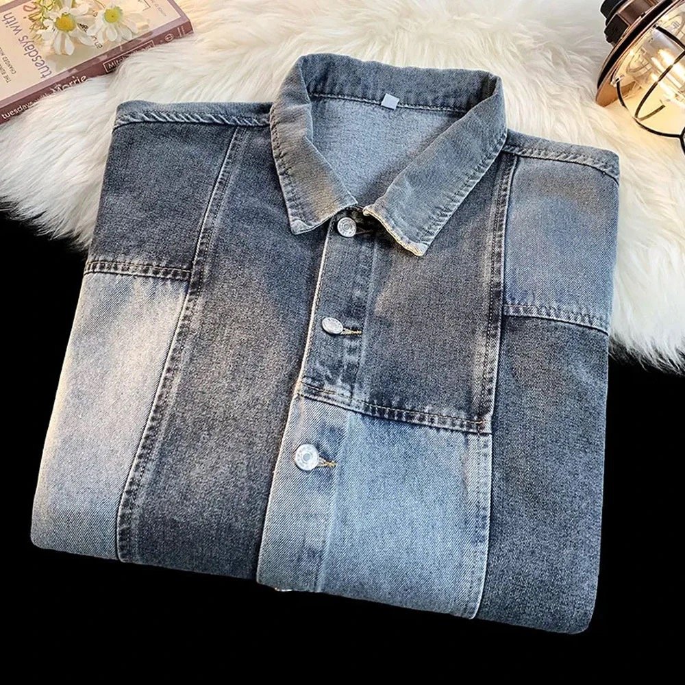 OEM Custom Men's Denim Jacket Organic Cotton Winter Season down Material with Zipper Closure Men's Clothing Manufacturing