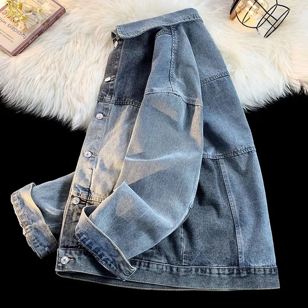 OEM Custom Men's Denim Jacket Organic Cotton Winter Season down Material with Zipper Closure Men's Clothing Manufacturing