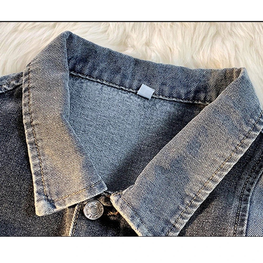 OEM Custom Men's Denim Jacket Organic Cotton Winter Season down Material with Zipper Closure Men's Clothing Manufacturing