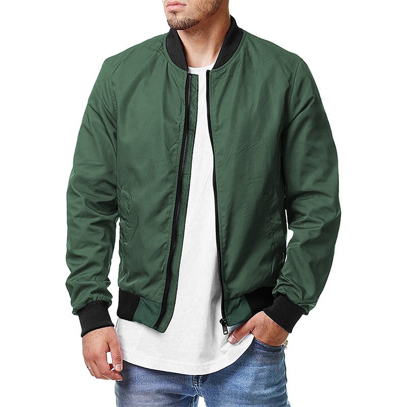 Wholesale Custom Winter Windbreaker Plus Size Men's Jackets Satin Bomber Men's Jackets
