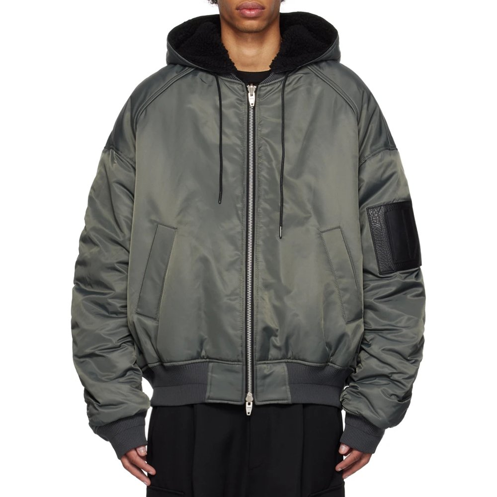 OEM Customized Men'S Winter Coat Streetwear Puffer Jacket Double Zipper Warm Thick Padded Bubble Puffer Men's Jackets