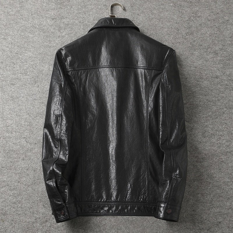 100% Genuine Leather Coats Men Autumn Winter Clothes 2021 Genuine Cow Skin Leather Coat Men's Leather Jacket