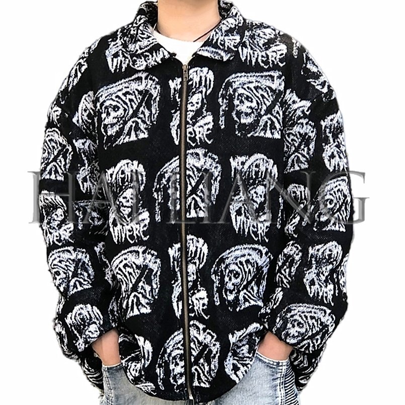 Custom Plus Size Men's Clothing Streetwear Tapestry Jacket Autumn Zipper Street Fashion Jackets Coats For Men Tapestries Clothes