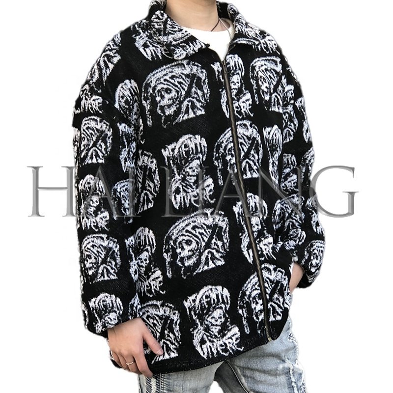 Custom Plus Size Men's Clothing Streetwear Tapestry Jacket Autumn Zipper Street Fashion Jackets Coats For Men Tapestries Clothes