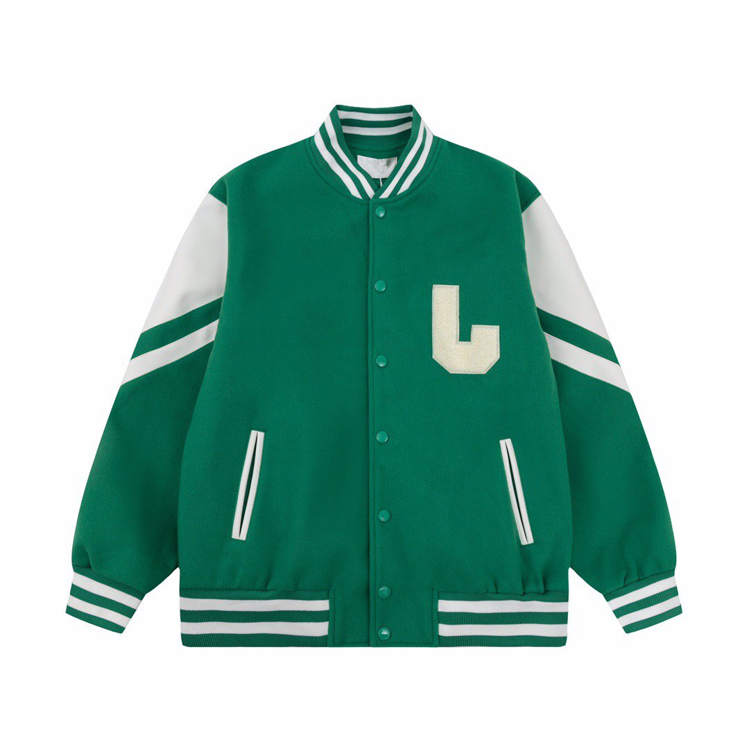 High Quality Luxury Wool Chenille Embroidery CE Baseball Jackets Men Vintage Blue And White Leather Sleeve Varsity Jacket