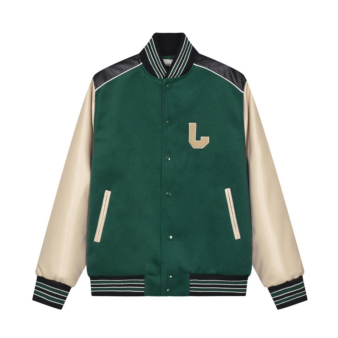 High Quality Luxury Wool Chenille Embroidery CE Baseball Jackets Men Vintage Blue And White Leather Sleeve Varsity Jacket