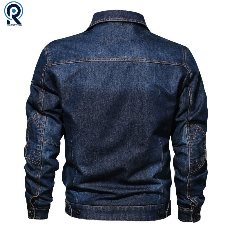 Trendy Fashion Spring Men's Denim Jacket Ripped Denim Jacket Men's Jackets Male Bomber Windbreaker