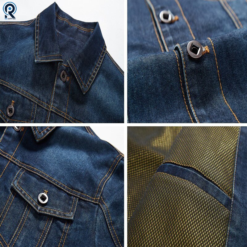 Trendy Fashion Spring Men's Denim Jacket Ripped Denim Jacket Men's Jackets Male Bomber Windbreaker