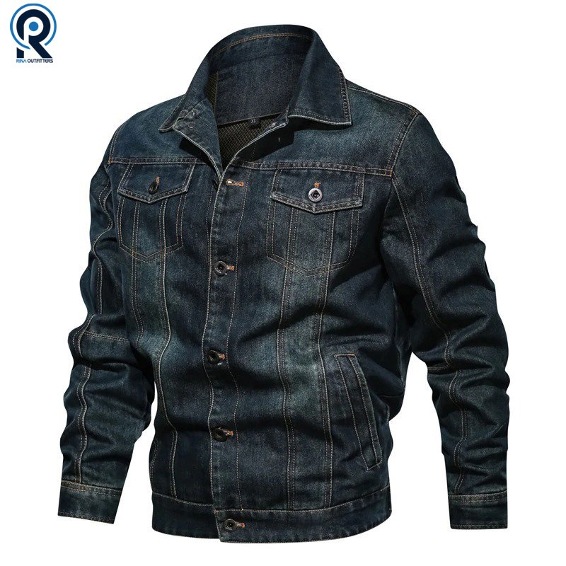 Trendy Fashion Spring Men's Denim Jacket Ripped Denim Jacket Men's Jackets Male Bomber Windbreaker