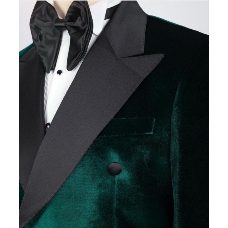 New Arrival Men Suits Black Trim Patchwork Costume Homme Tuxedos Groom Wedding Prom Blazer Sets 2 Piece Tailored Jacket+Pant