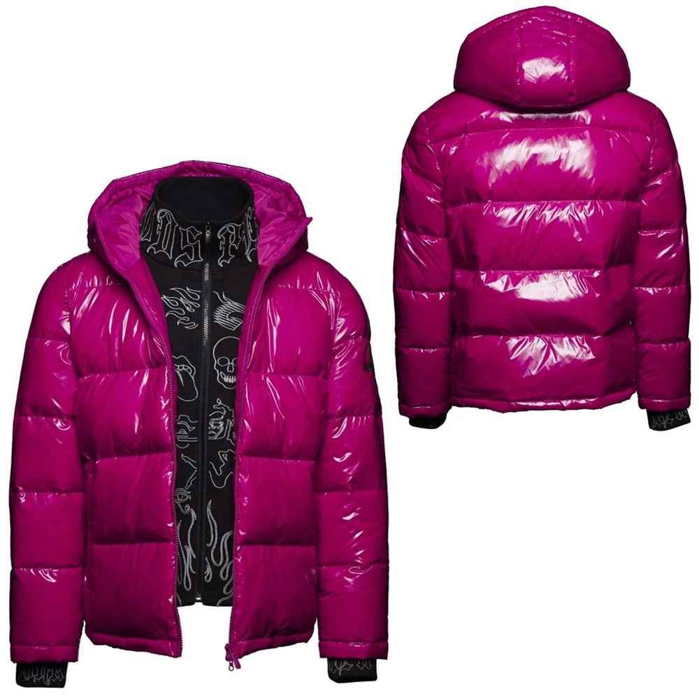 2024 Top Trending Wholesale Custom OEM Printed Men's Shiny Padded Coats Bubble Puffer Jacket Warm Winter Men Jacket For Men