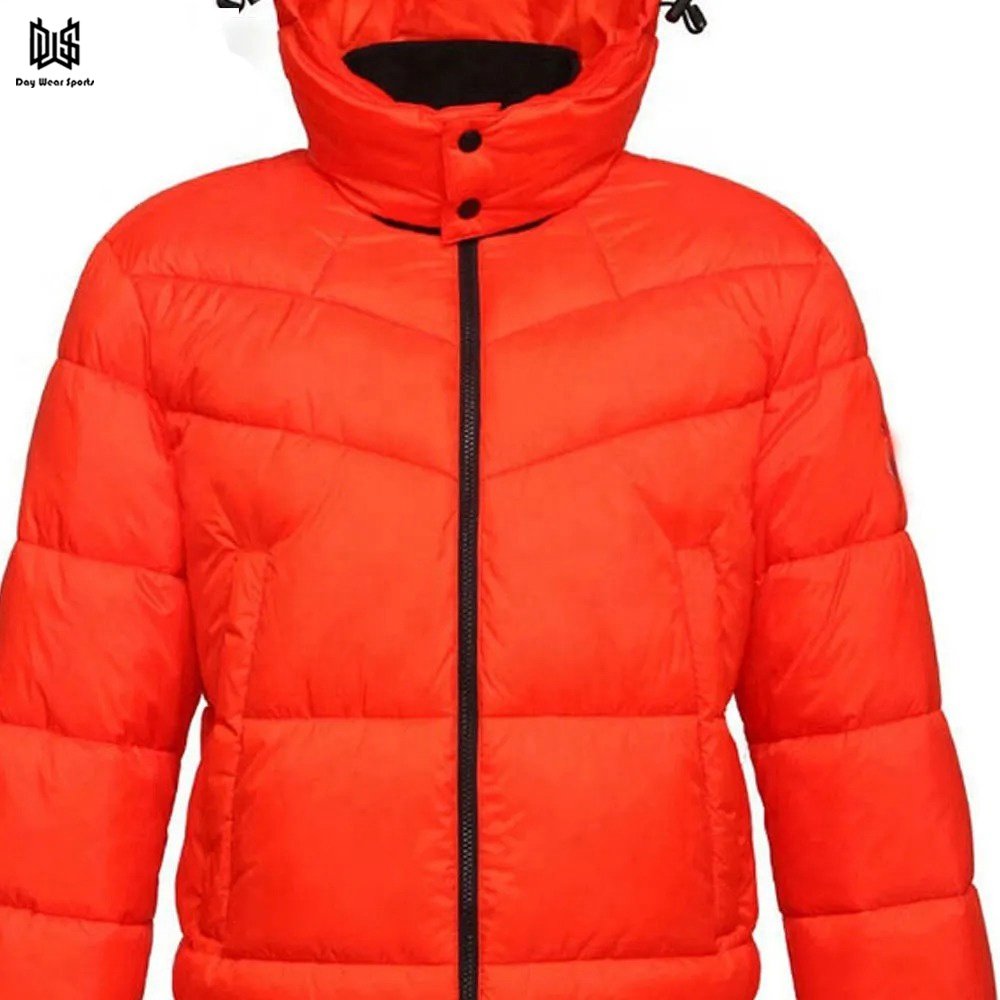 High Quality Men's Quilted down Jacket Customized Logo Printed Lightweight and Full Sleeves Casual Style for Winter