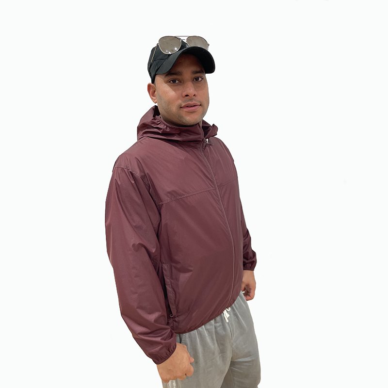 Manufacture Full Zip Hooded Men's Jackets Thin Casual Customized Jacket for Men