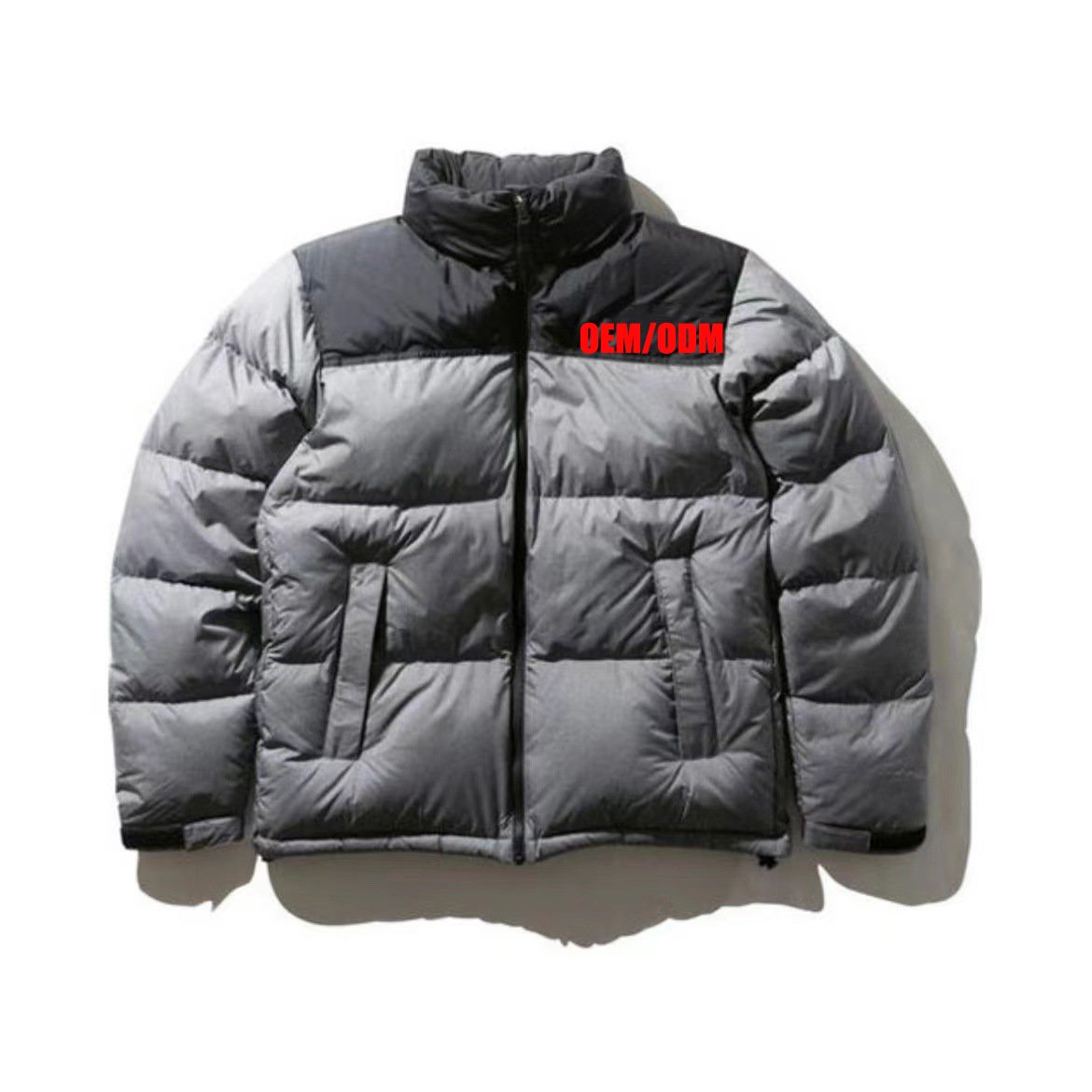 Custom Men's Luxury Parka down Jacket Winter Padded Goose Feather Warm Plus Size Zipper Closure Canvas Fabric Custom Logo Print