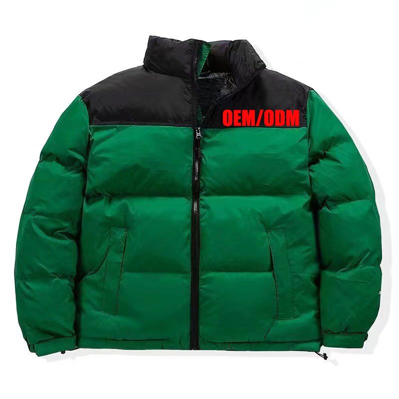 Custom Men's Luxury Parka down Jacket Winter Padded Goose Feather Warm Plus Size Zipper Closure Canvas Fabric Custom Logo Print